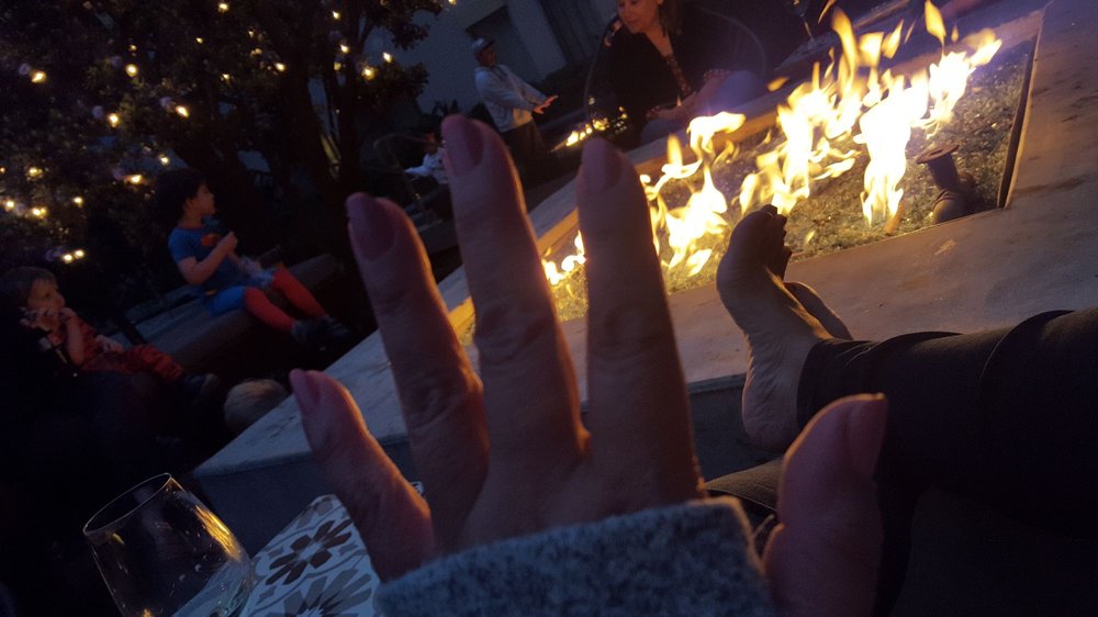 My manicure by firelight.
